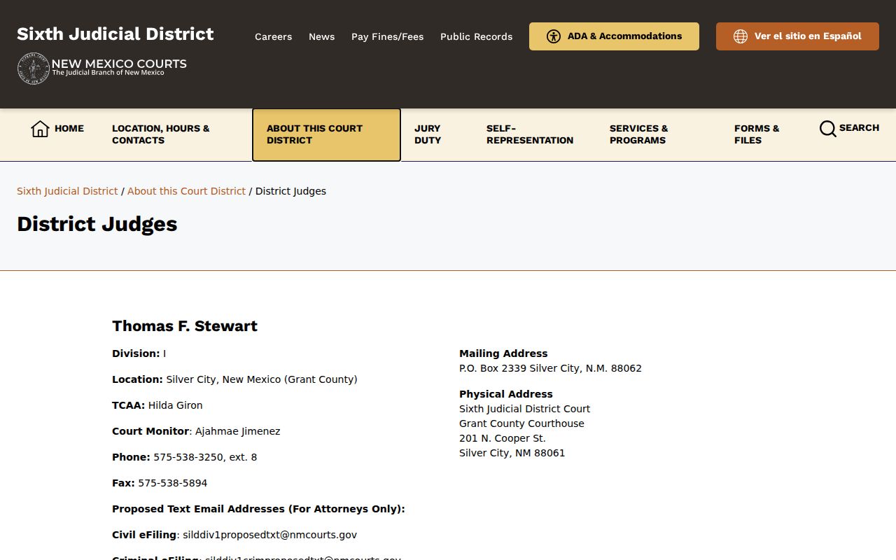 Luna County warrant lookup, public court access guidance