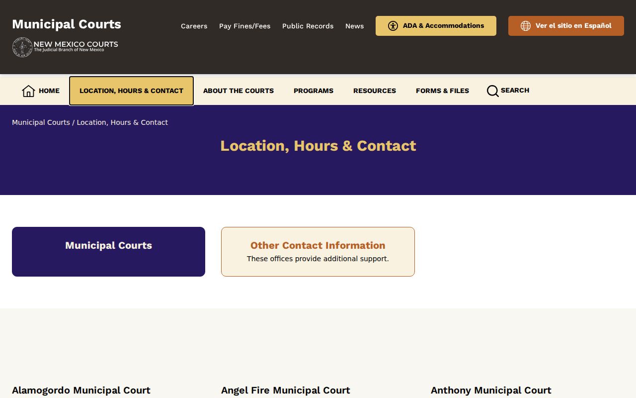 Luna County warrant lookup, New Mexico municipal court directory