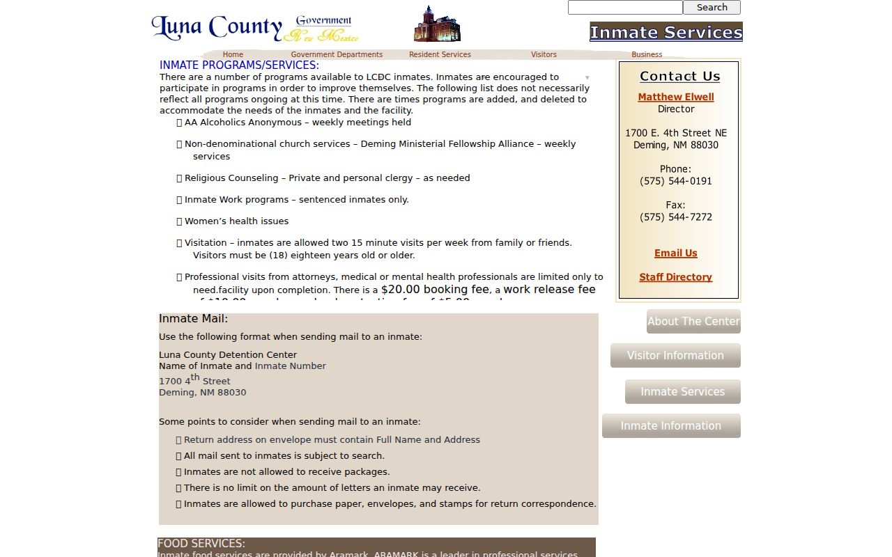 Luna County bench warrants, Detention Center bonding information