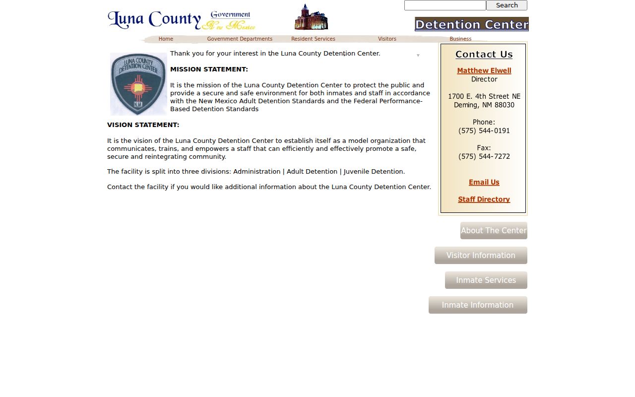 Luna County bench warrants, Detention Center contact information