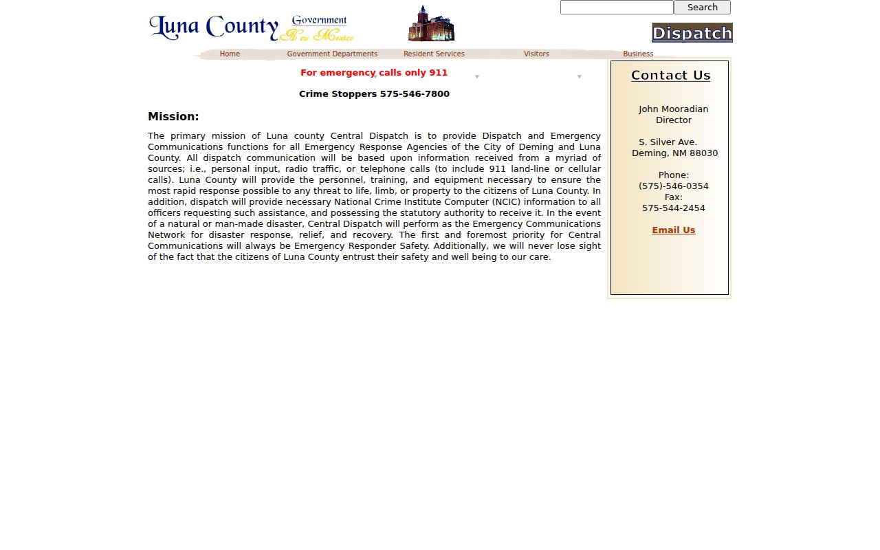 Luna County bench warrants, dispatch and restricted NCIC information